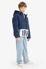 Boys Waterproof Hooded Zippered Puffer Jacket