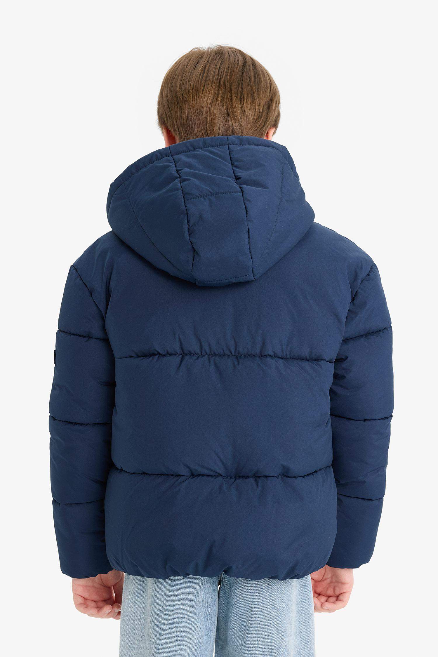 Boys Waterproof Hooded Zippered Puffer Jacket