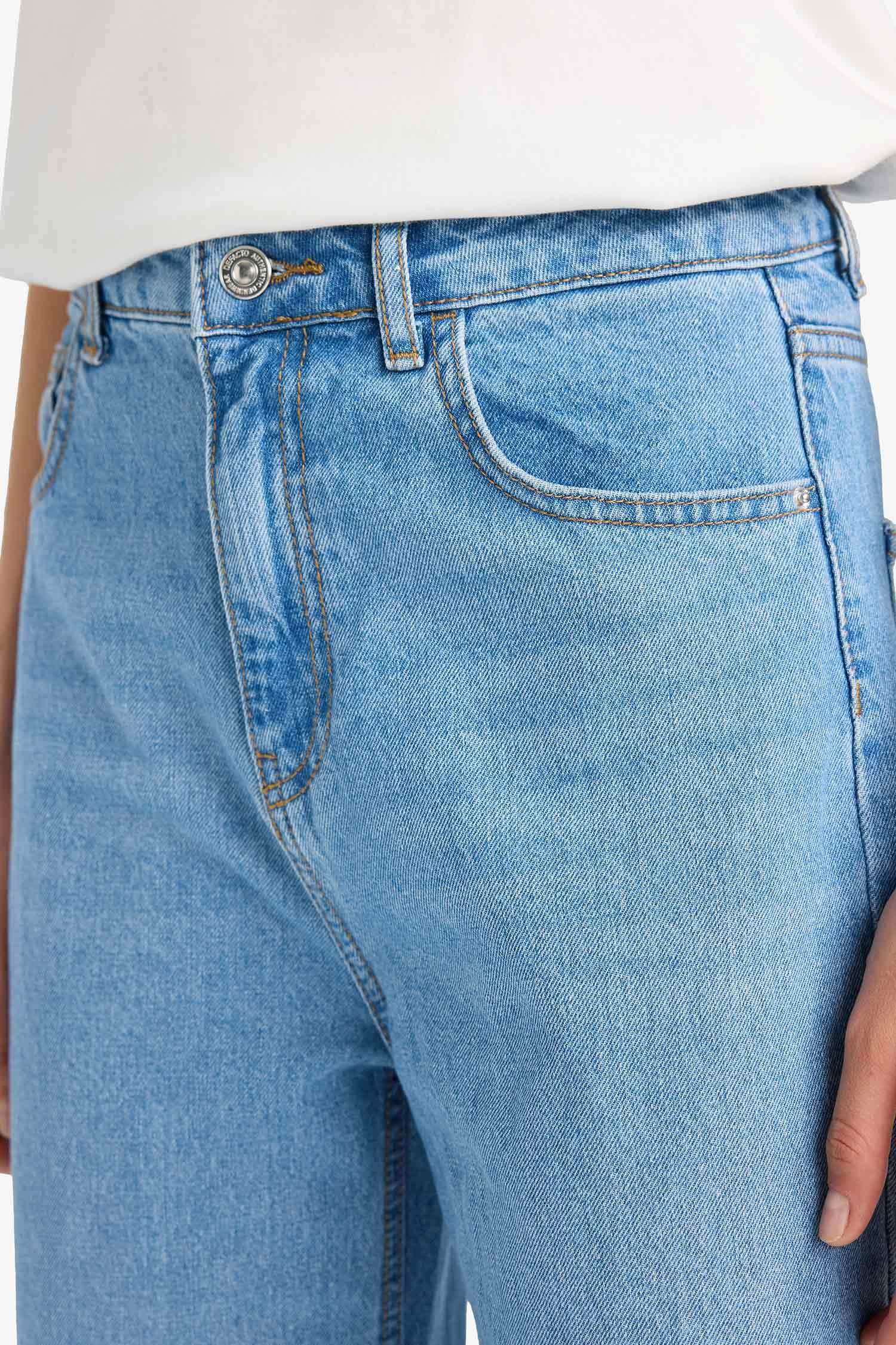 90's Wide Leg High Waist Long Jean Washed Trousers