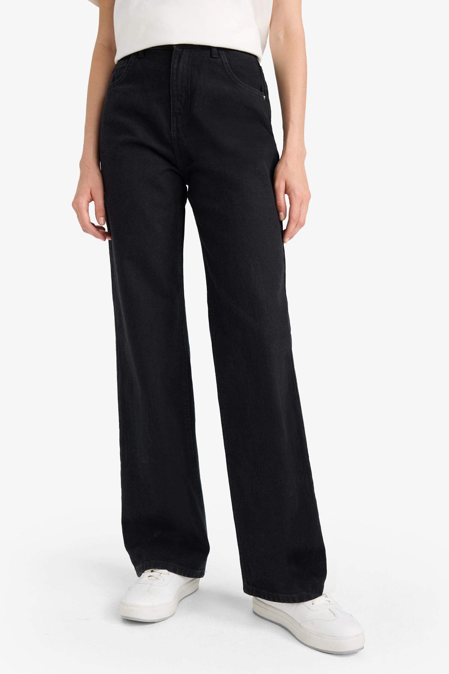 90's Wide Leg High Waist Long Jeans