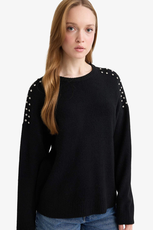 Relax Fit Crew Neck Knitwear Pullover Hover Image