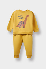 Baby Boy 2-Piece Set Dinosaur Printed Sweatshirt Tracksuit Bottoms