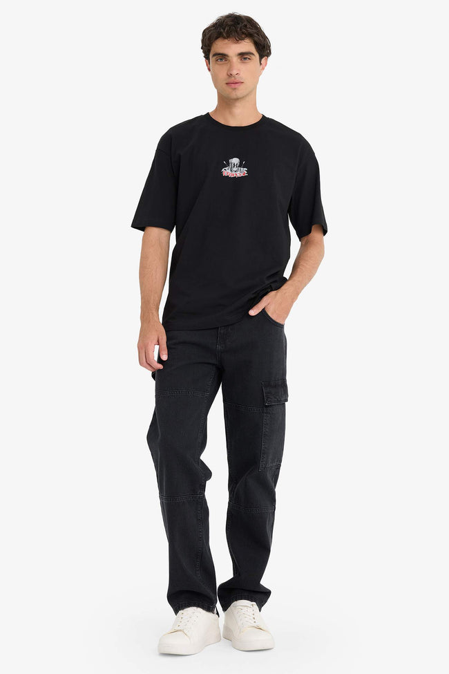 100% Cotton Deadpool Boxy Fit Crew Neck Back Printed Short Sleeve T-Shirt Main Image