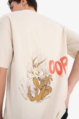 100% Cotton Looney Tunes Boxy Fit Crew Neck Back Printed Short Sleeve T-Shirt