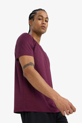 Slim Fit, Narrow Cut, Quick-Drying, Breathable, Flexible Fabric, Crew Neck, Athletic Short-Sleeve T-Shirt
