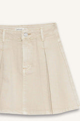 Girl's Pleated Gabardine Skirt