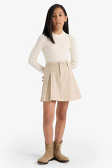 Girl's Pleated Gabardine Skirt
