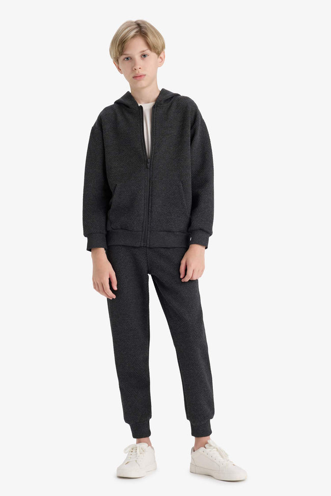 Boys School Jogger Sweatpants with Elastic Waistband Hover Image