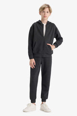 Boys School Jogger Sweatpants with Elastic Waistband