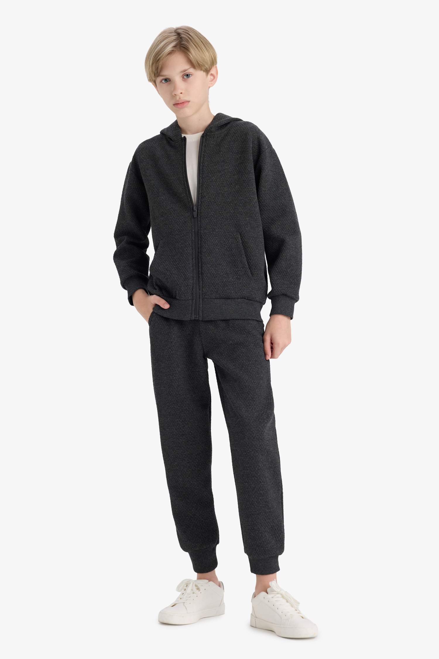 Boys School Jogger Sweatpants with Elastic Waistband