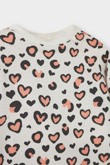 Baby Girl Pajama Set Patterned Long Sleeve Combed Cotton Top and Long Bottoms