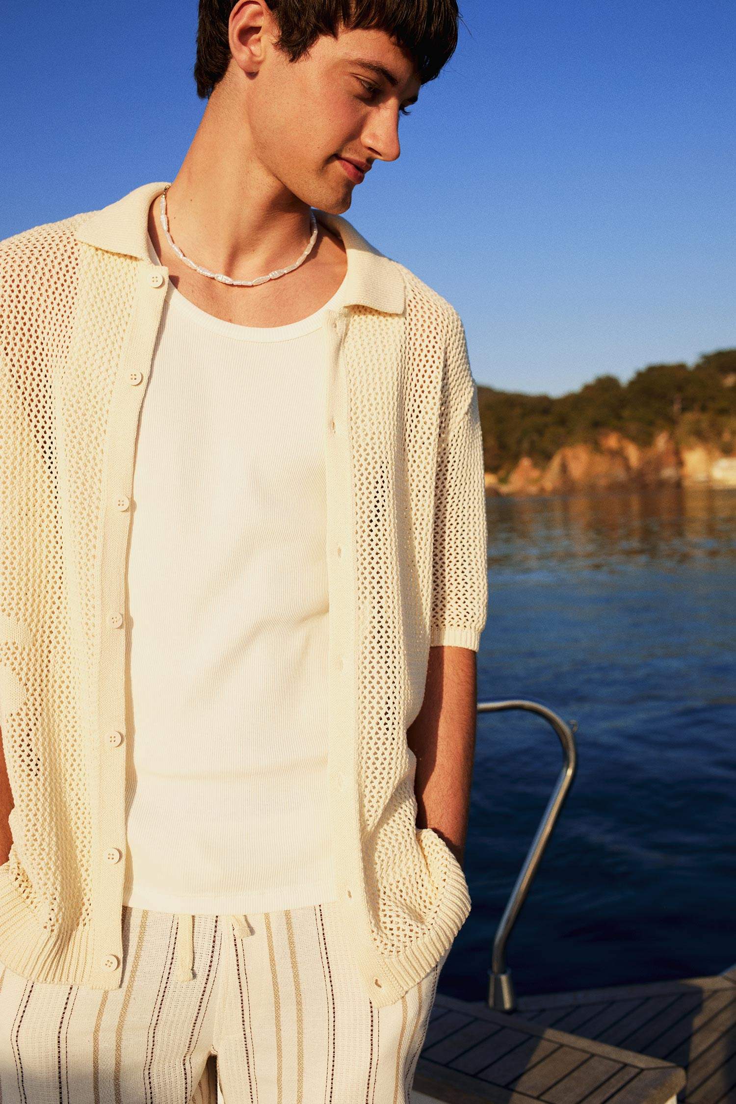 Standard Fit Short Sleeve Knit Polo T-Shirt