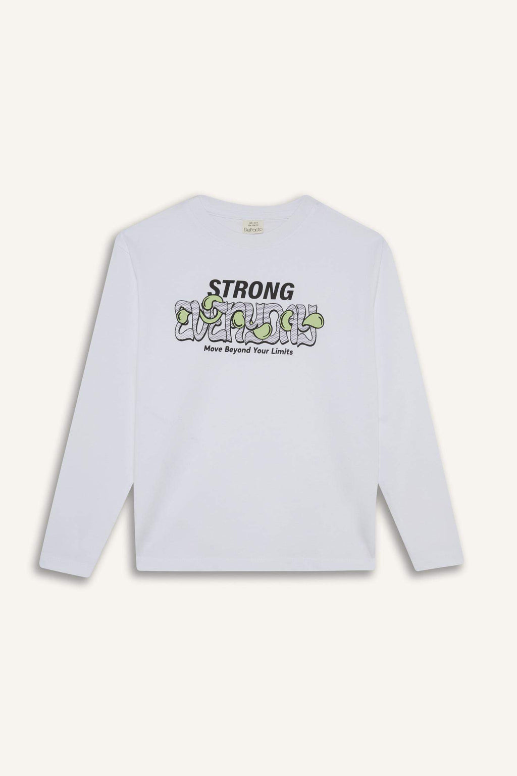 Boys Crew Neck Printed Long Sleeve T-Shirt
