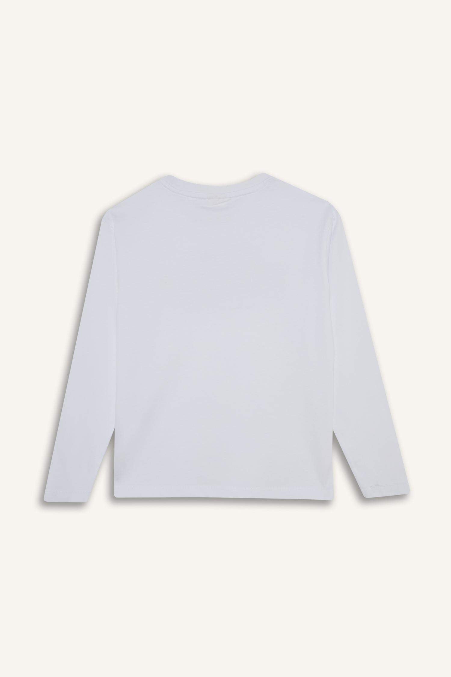 Boys Crew Neck Printed Long Sleeve T-Shirt