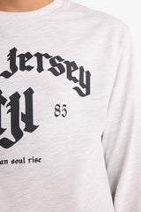 Boys Crew Neck Printed Long Sleeve T-Shirt