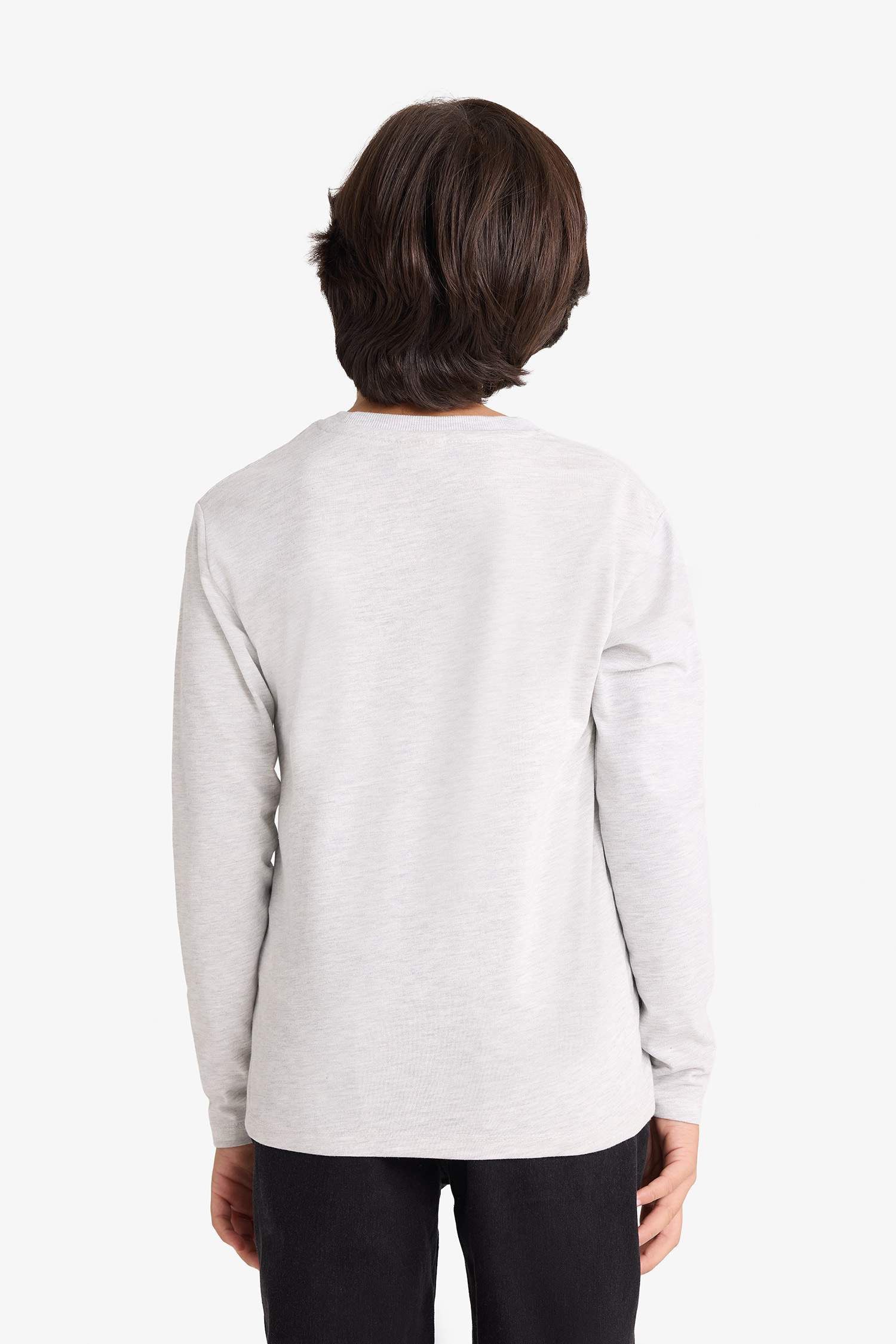 Boys Crew Neck Printed Long Sleeve T-Shirt
