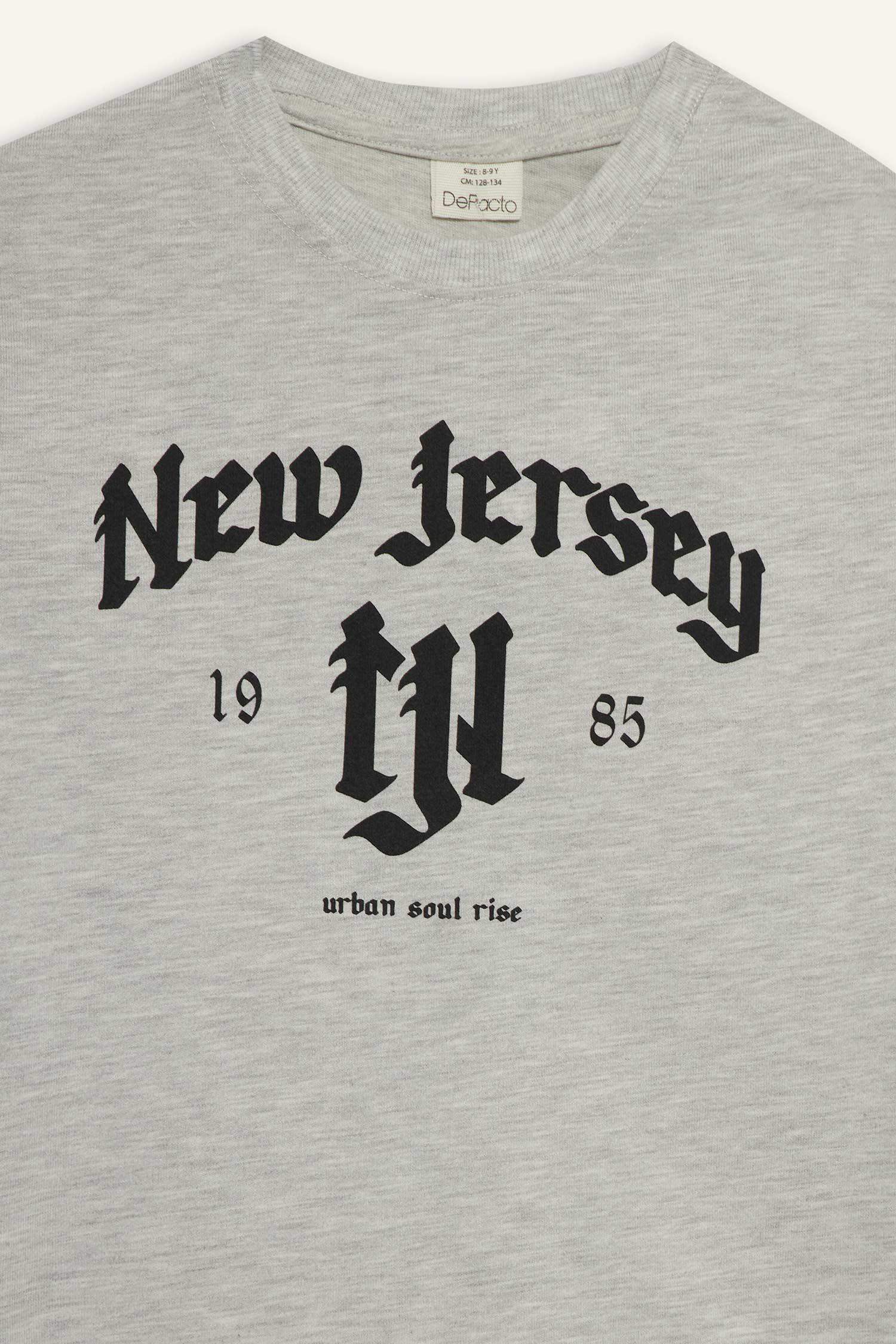 Boys Crew Neck Printed Long Sleeve T-Shirt