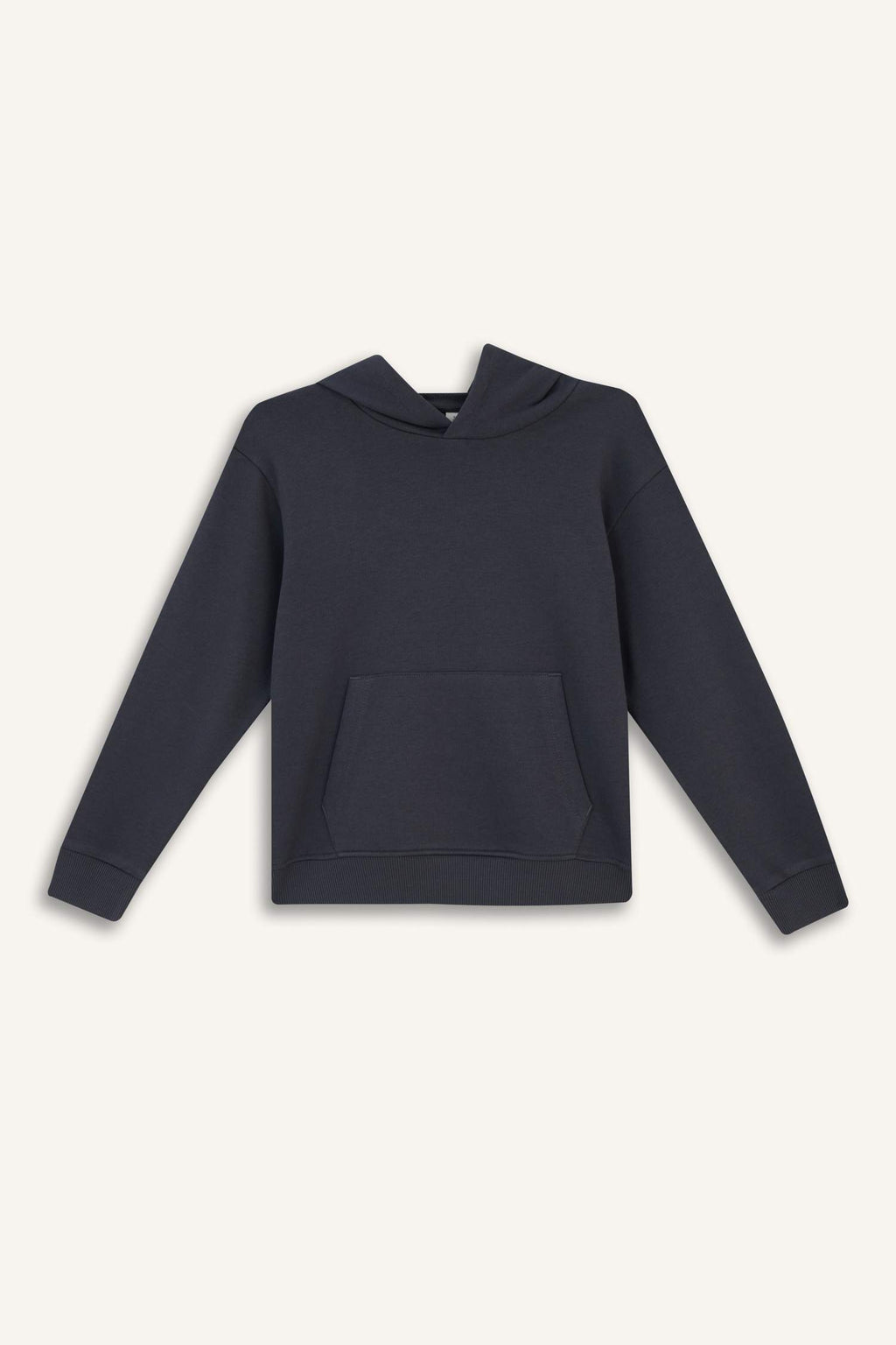Boys Basic Plain Hooded School Sweatshirt