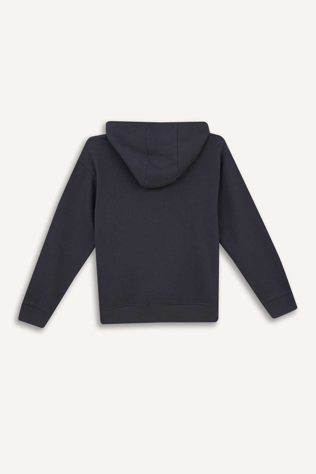 Boys Basic Plain Hooded School Sweatshirt