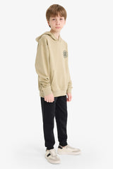 Boys Hooded Printed School Sweatshirt