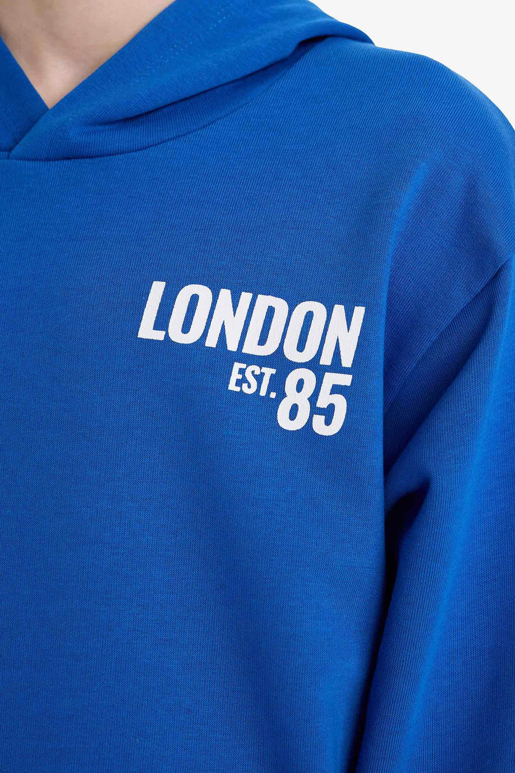 Boys Printed Hooded School Sweatshirt with Soft Fur Inside