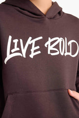 Boys Hooded Printed Sweatshirt with Soft Fur Inside