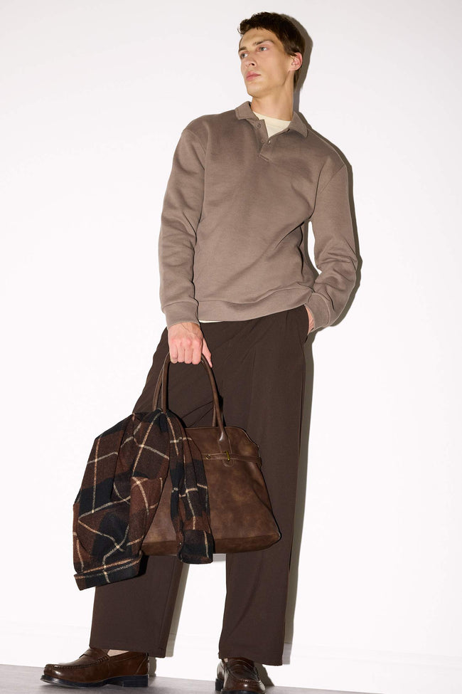 Regular Fit Polo Neck Sweatshirt Main Image