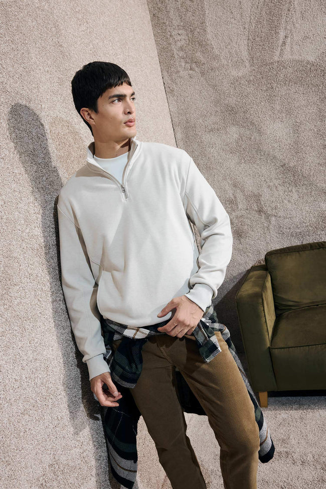 Regular Fit Half-Zip Sweatshirt Hover Image