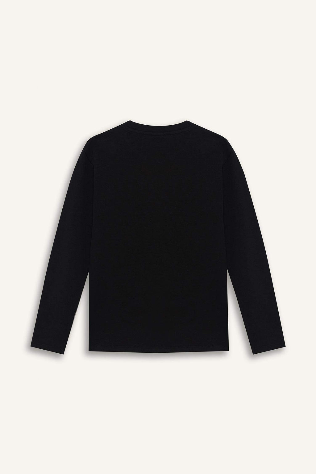 T-shirt for boys with long sleeves, loose fit, round neck.