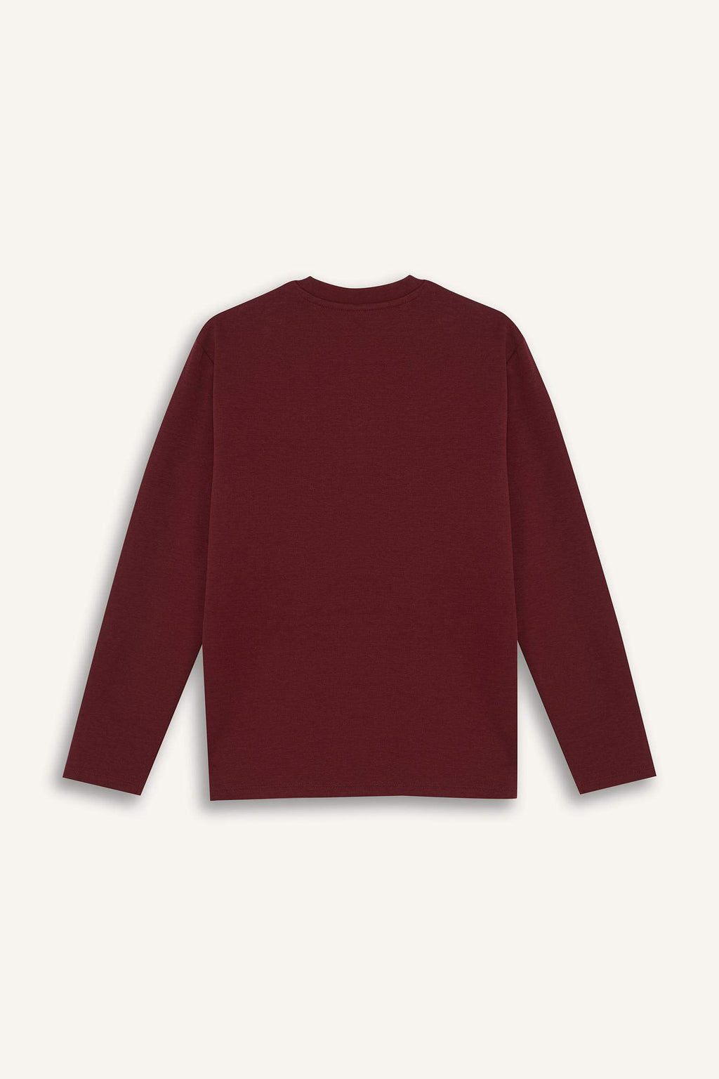 T-shirt for boys with long sleeves, loose fit, round neck.