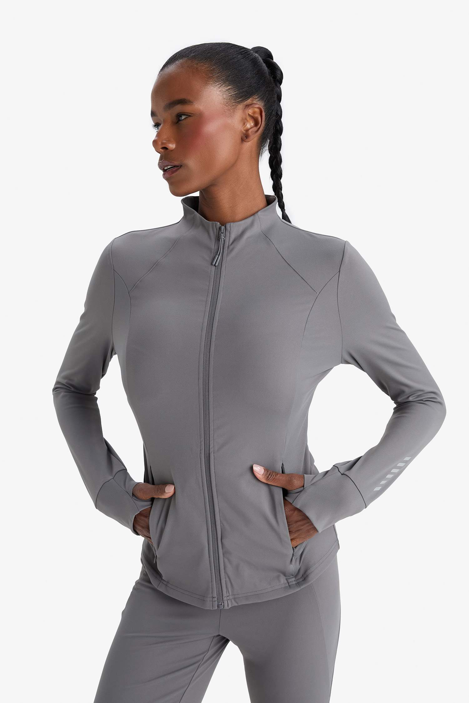 Slim Fit Slim Cut Stand Collar Cardigan