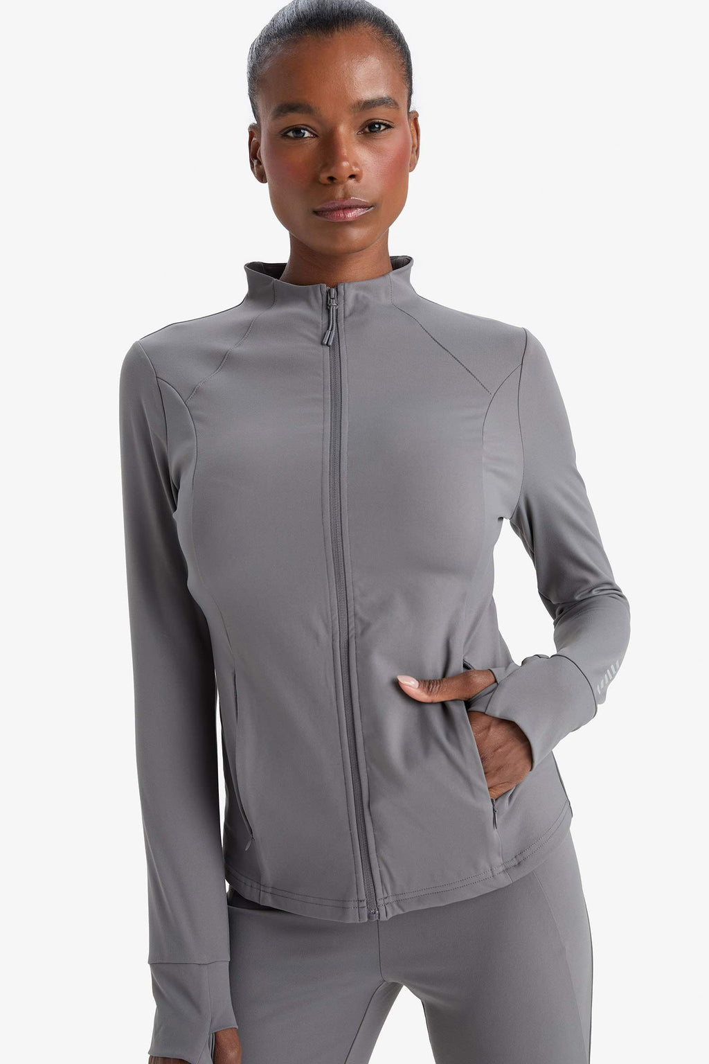 Slim Fit Slim Cut Stand Collar Cardigan