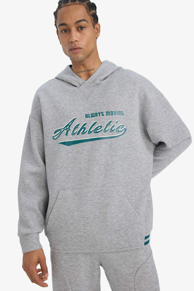 DeFactoFit Oversize Fit Hooded Scuba Fabric Sports Sweatshirt Hover Image