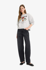 Cool PowerPuff Girls Regular Fit Crew Neck Printed Sweater in Heavyweight Fabric