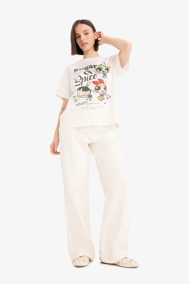 Cool PowerPuff Girls Oversize Wide Fit Short Sleeve T-Shirt Main Image