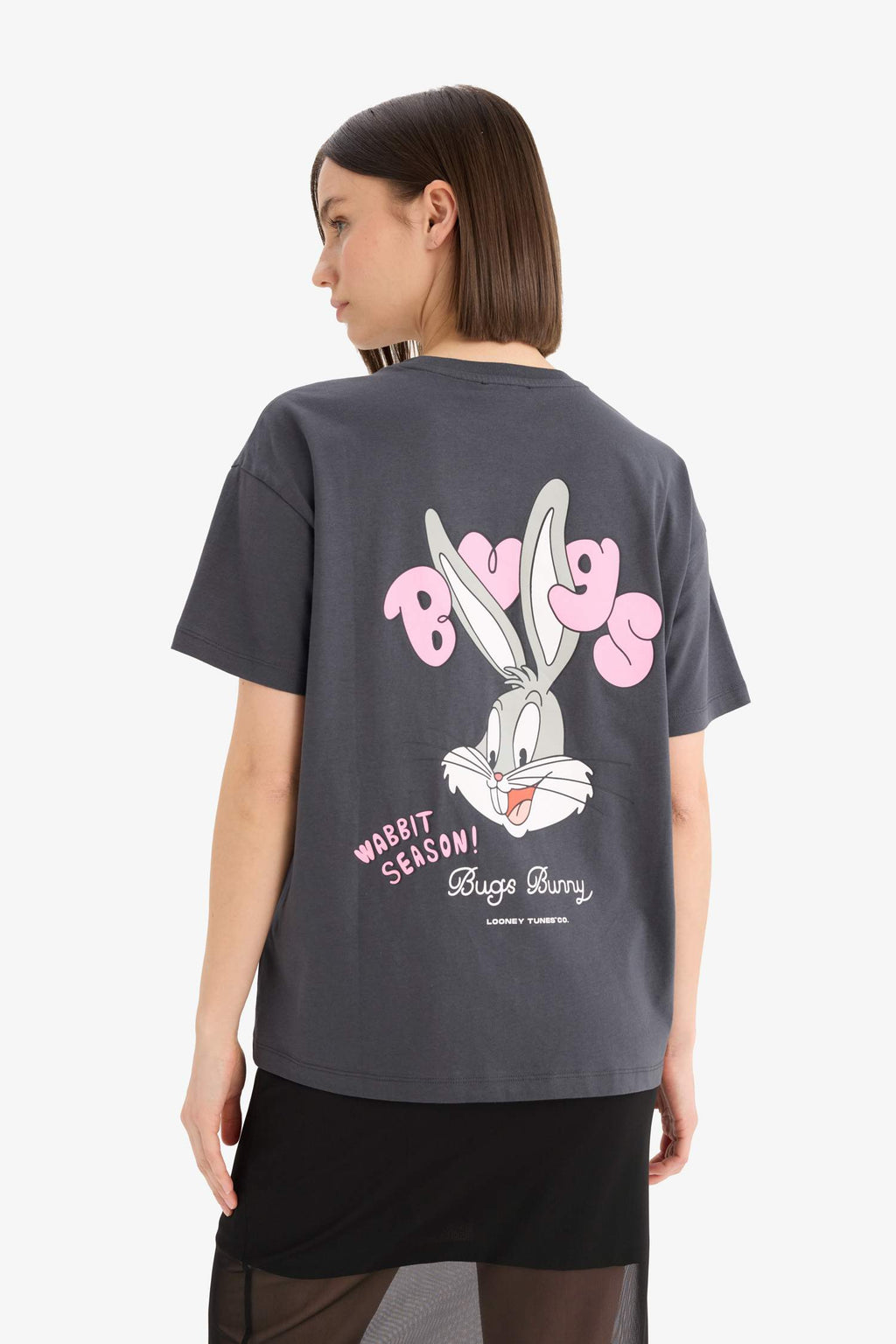 Cool Looney Tunes Oversize Wide-Mould Back Printed Short Sleeve T-Shirt