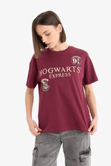 Cool Harry Potter Oversize Wide-Mould Back Printed Short Sleeve T-Shirt