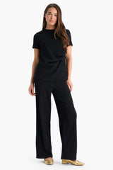 Straight cut, ribbed trousers