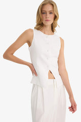 Slim Fit Crew Neck Vest