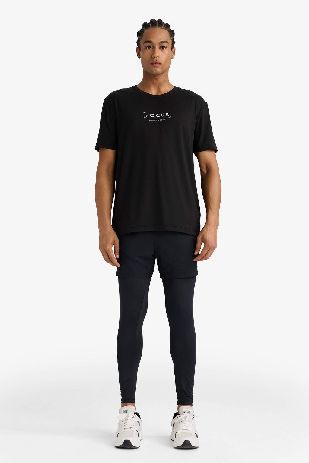 Slim Fit, Narrow Cut, Athletic, Standard Leg, Woven Shorts with Inner Leggings