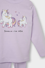 Baby Girl 2-Piece Set Unicorn Printed Long Sleeve T-Shirt Bottoms