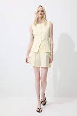 High Waist Linen Blend Shorts