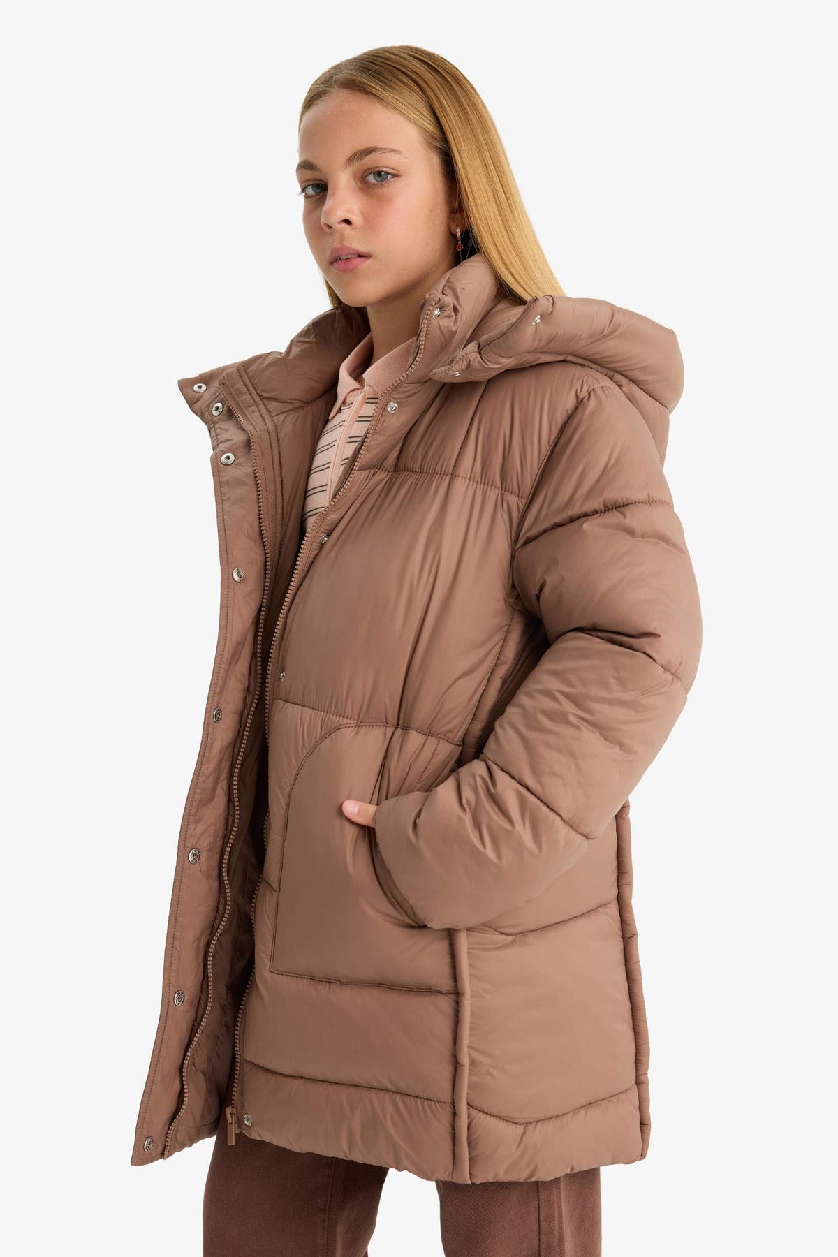 Girls Waterproof Hooded Parka