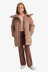 Girls Waterproof Hooded Parka