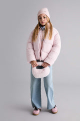 Girls Waterproof Zippered Puffer Coat