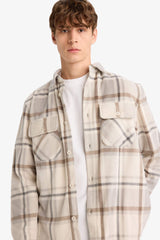 Regular Fit Plaid Fleece Long-Sleeve Shirt