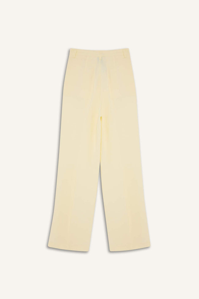 High Waist Straight Fit Linen Fabric Trousers Main Image