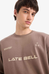 100% Cotton Boxy Fit Crew Neck Embroidered Sweatshirt