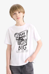 Boy Crew Neck Printed Short Sleeve T-Shirt