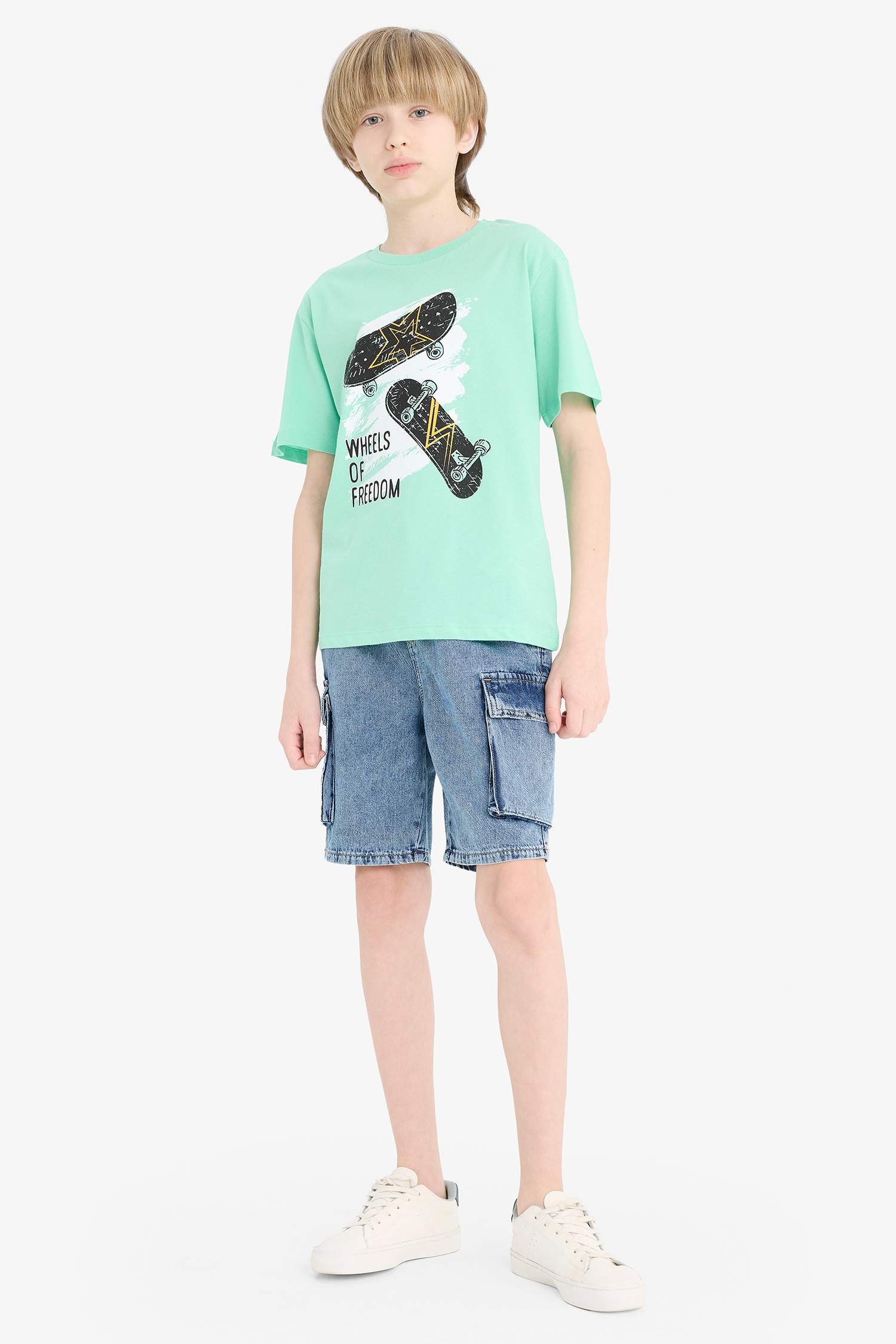 Boy Crew Neck Printed Short Sleeve T-Shirt